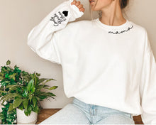 Custom Mama Sweatshirt with Kid Name on Sleeve Sweatshirt & Hoodie