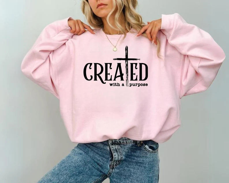 Created With A Purpose Hoodie Sweatshirt, Hoodie