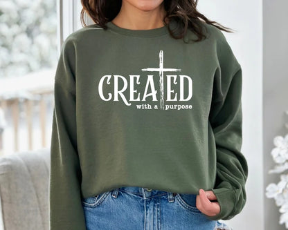 Created With A Purpose Hoodie Sweatshirt, Hoodie