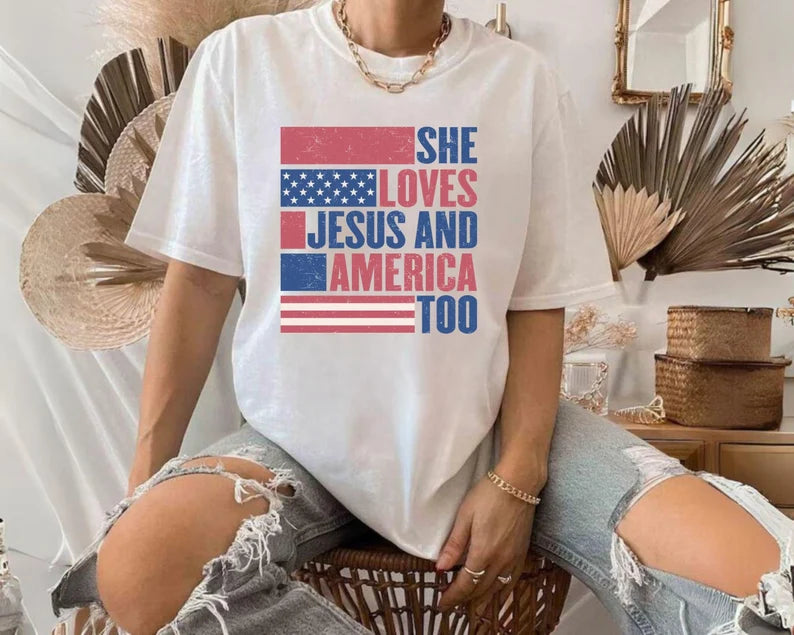 Patriotic Christian Shirt, Independence Day Gift